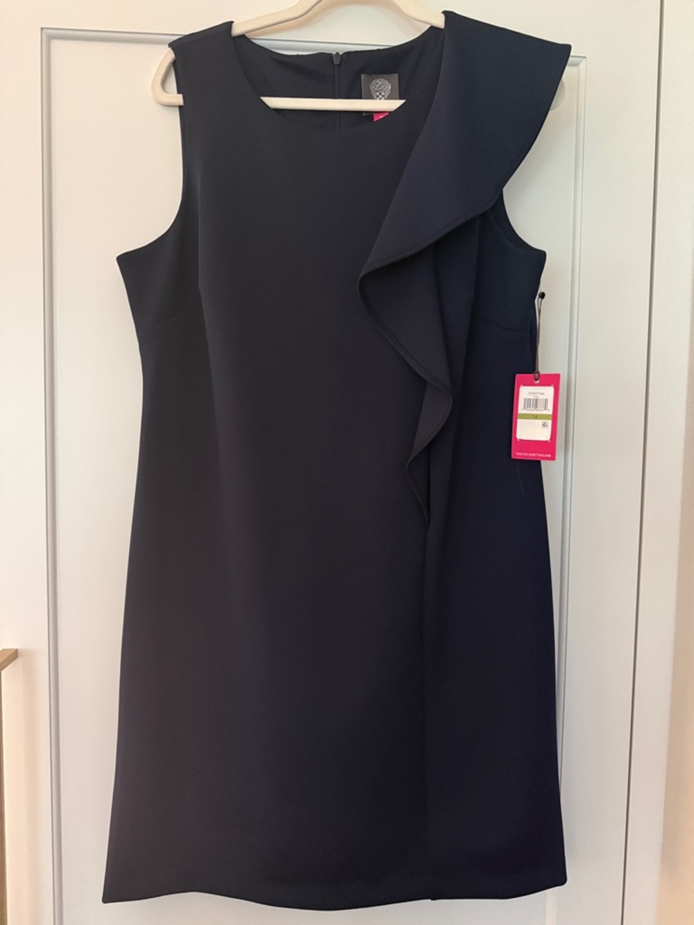 Vince Camuto Navy Dress with Ruffle detail